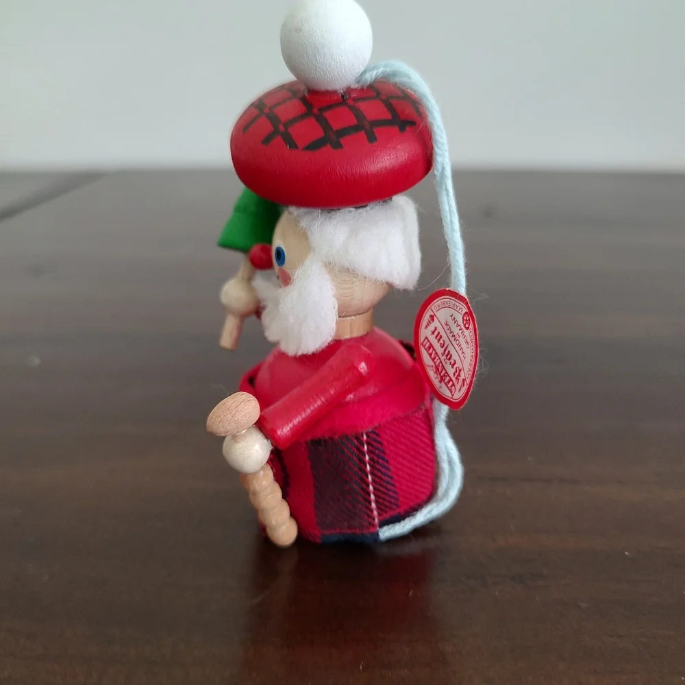 Vintage Steinbach Christmas Ornament Scottish Santa German Wood